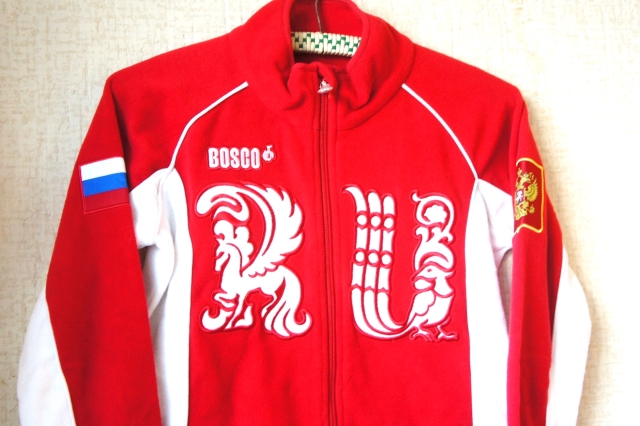 【予約販売】Bosco sport(ボスコスポーツ)　ソチ五輪・ロシア代表選手団　公式ユニフォーム上着＜RU/レッド＞　女性用　【送料無料】